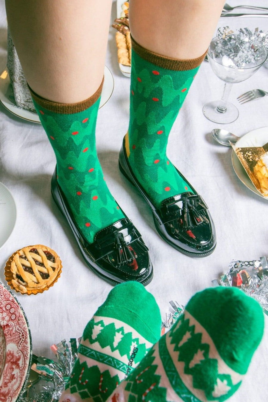 Eat My Sock Christmas Tree Socks – detail