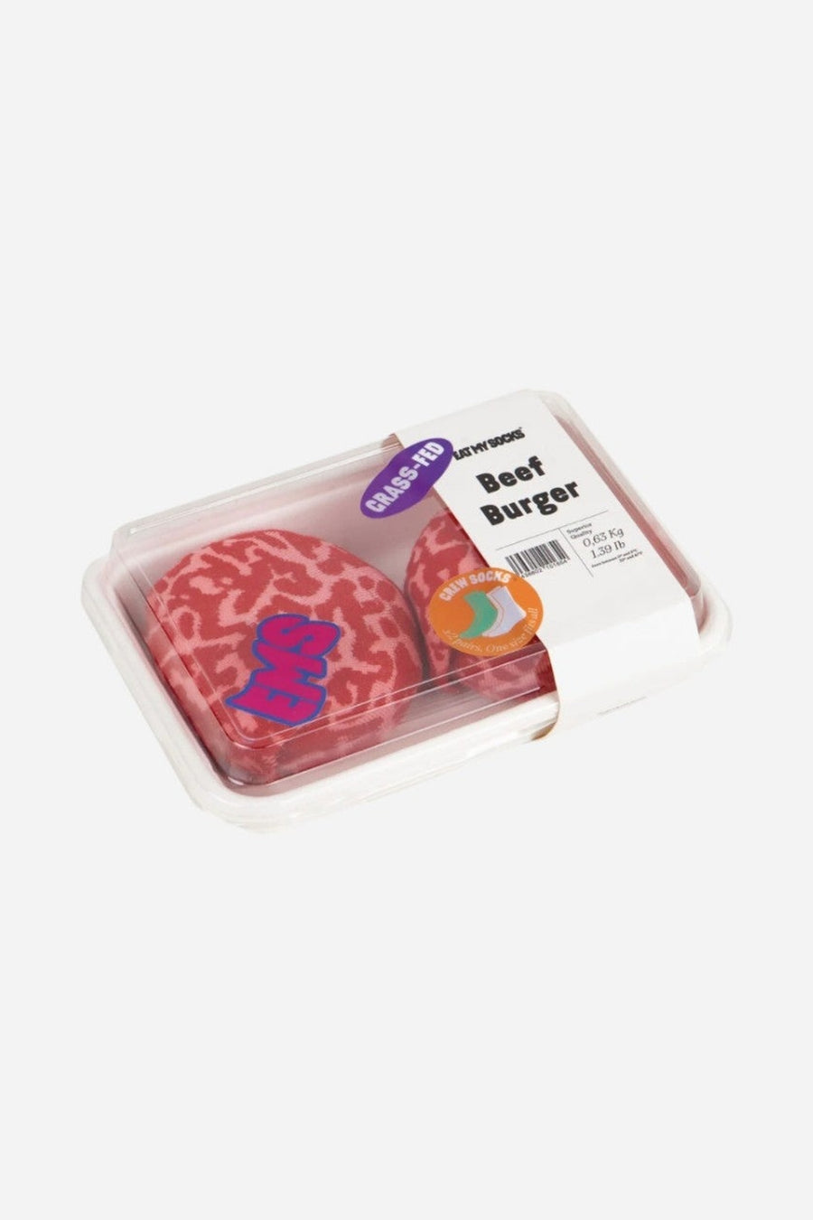 Eat My Socks Beef Burger - 2 Pairs – packaging