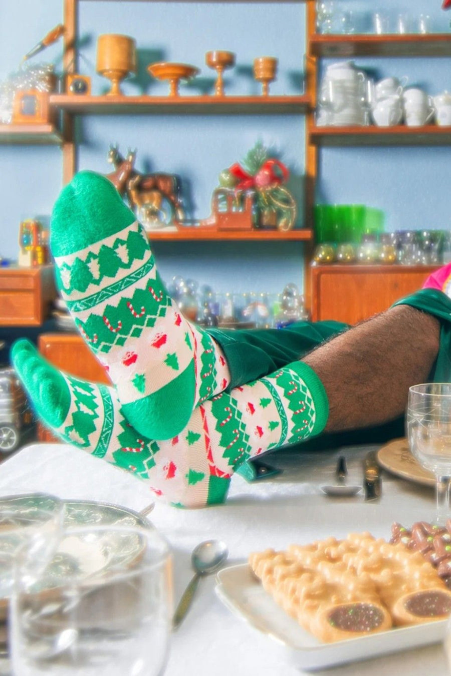 Eat My Socks Christmas Sweater Socks – detail