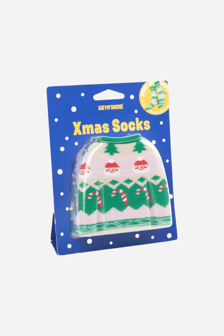Eat My Socks Christmas Sweater Socks – front view