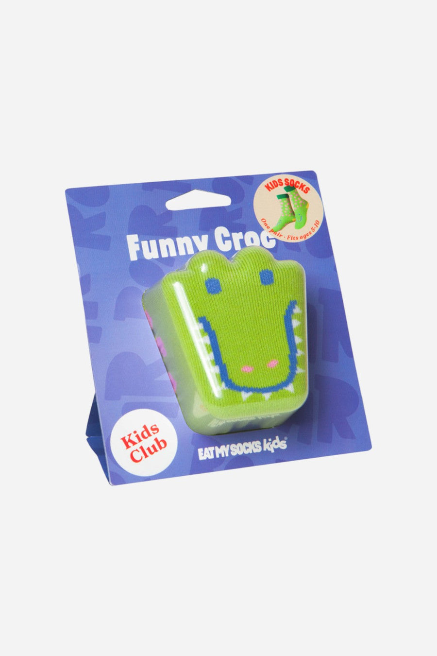Eat My Socks Funny Croc Kids Socks – front view