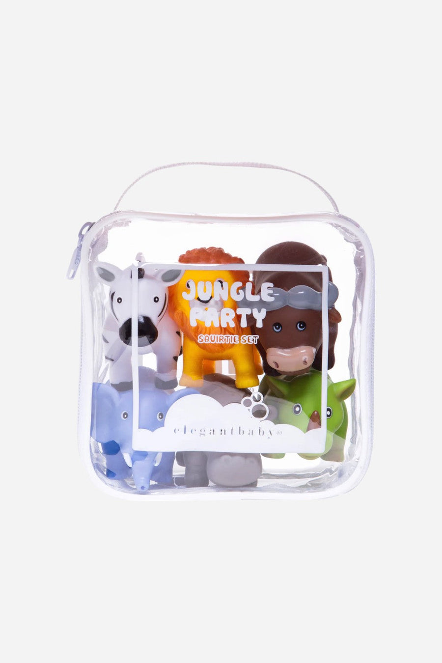 Elegant Baby Jungle Party Squirtie Baby Bath Toys – back view