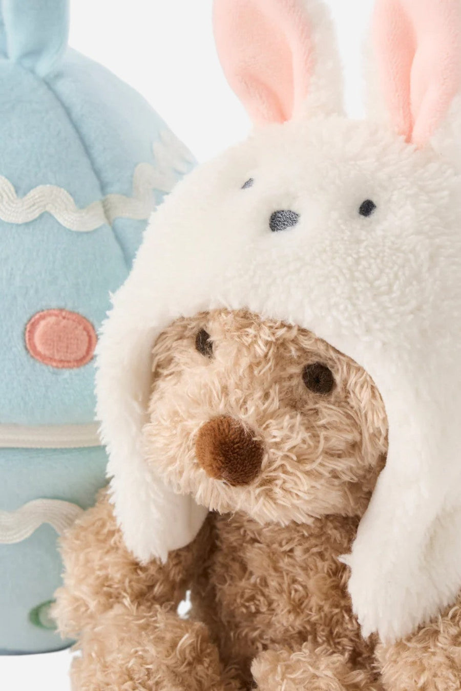 Elegant Baby Plush Bear + Easter Egg Activity Toy – detail