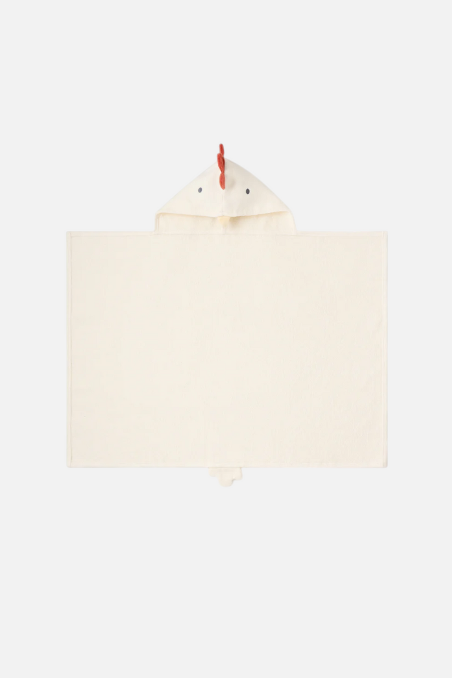 Elegant Baby Rooster Hooded Bath Wrap – back view