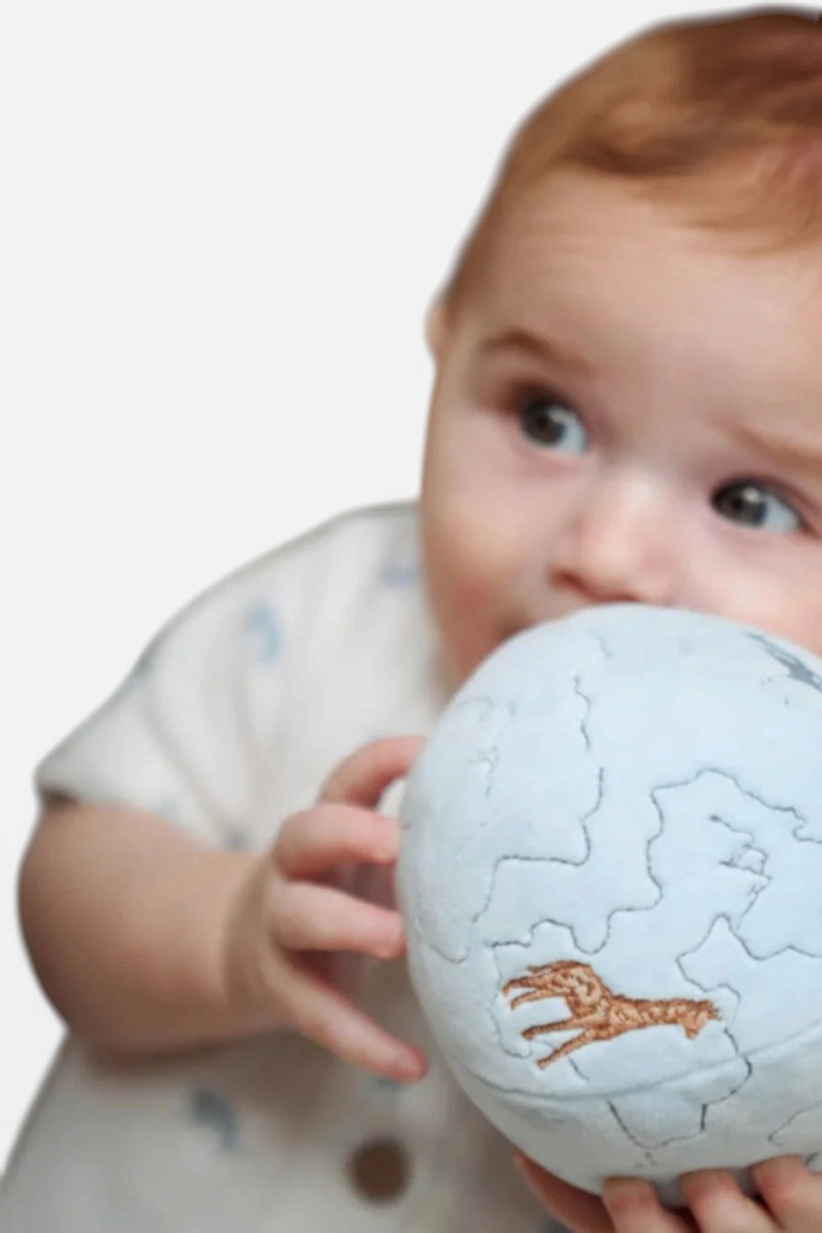 Elegant Baby World Explorer Globe Rattle Plush Toy – back view