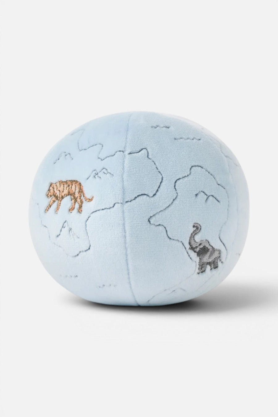 Elegant Baby World Explorer Globe Rattle Plush Toy – front view