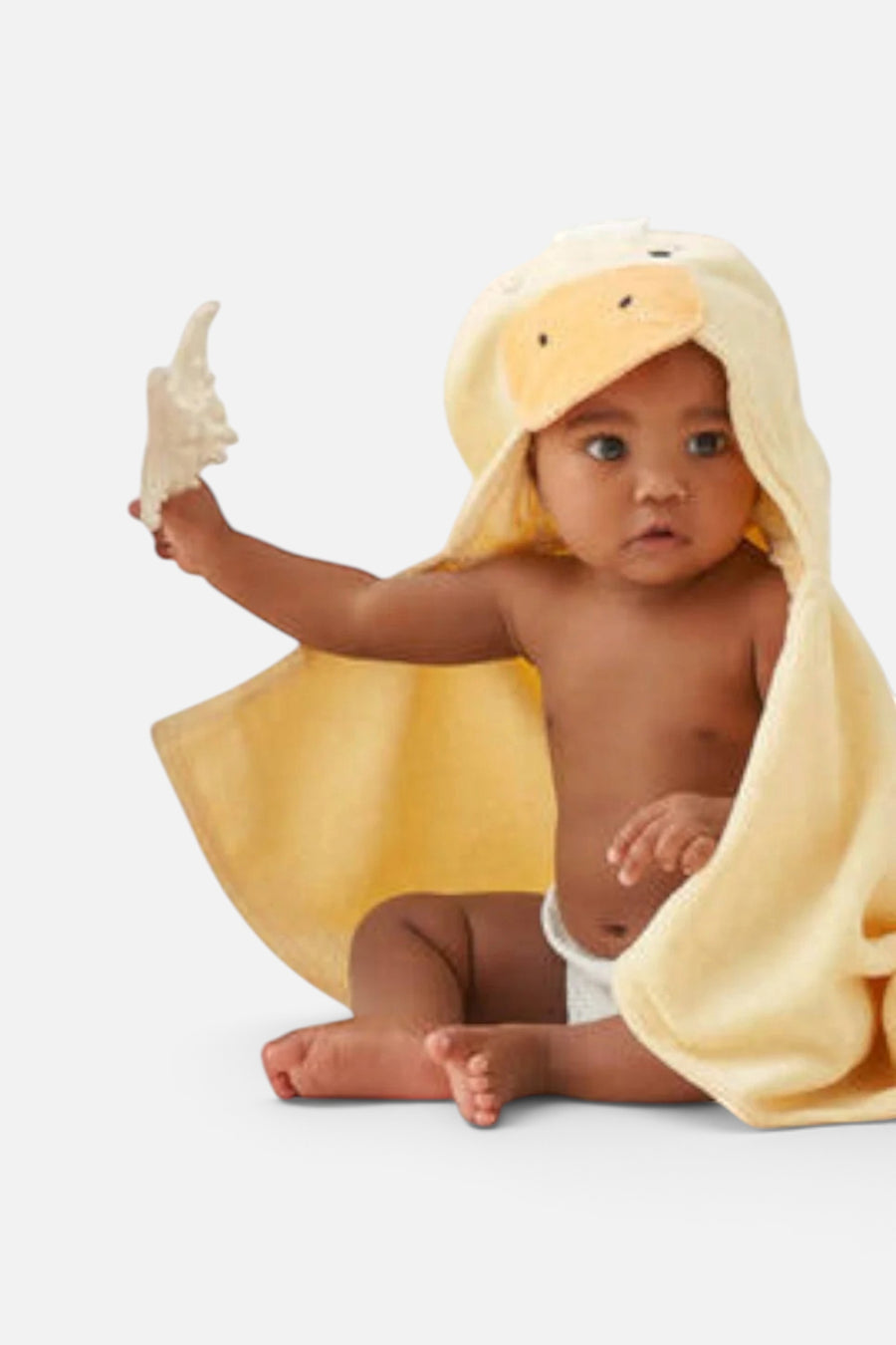 Elegant Baby Yellow Ducky Bath Wrap – back view