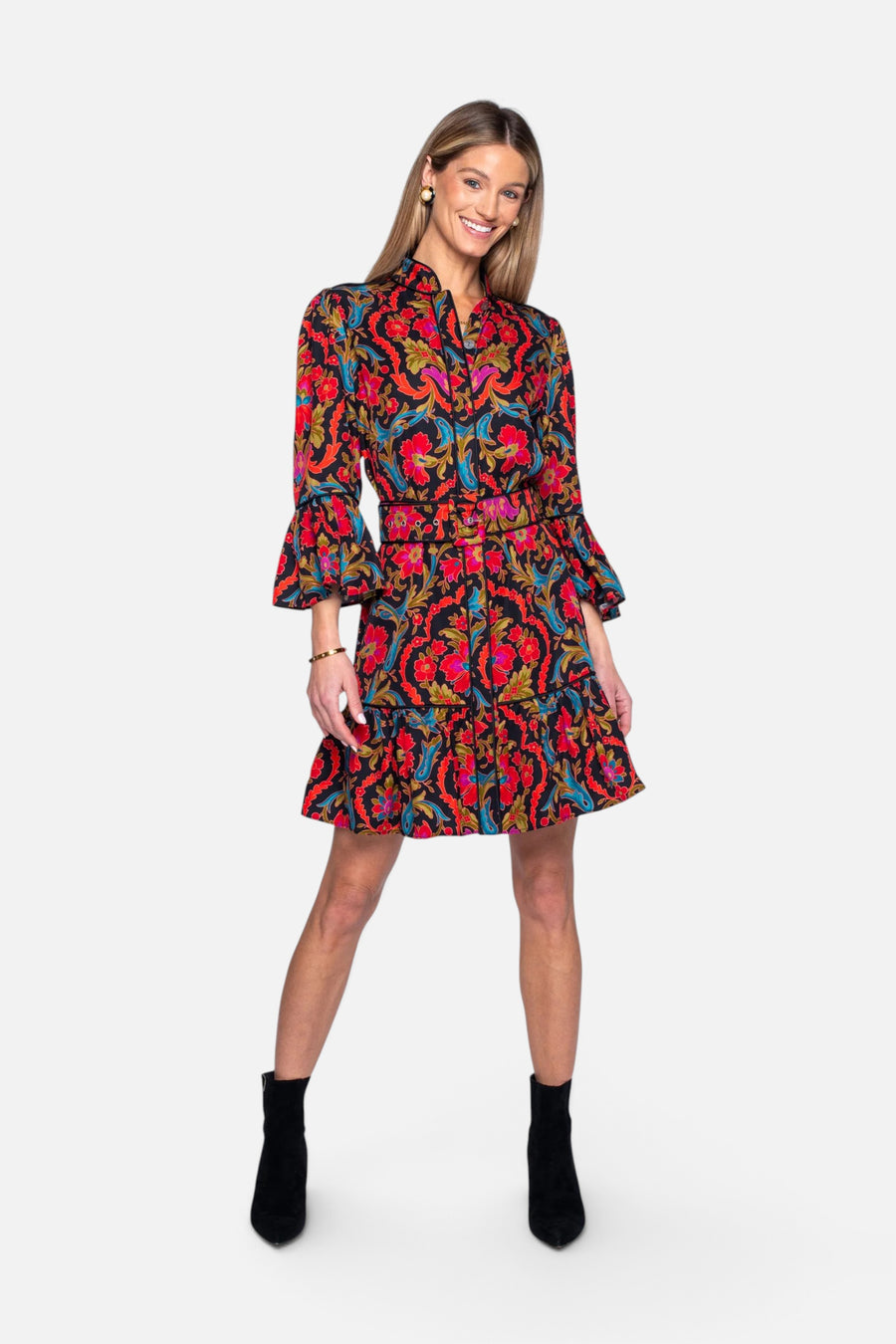 Elizabeth James the Label Frances Dress in Damask – back view