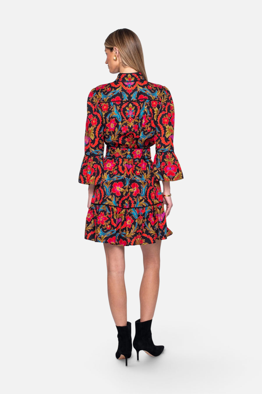 Elizabeth James the Label Frances Dress in Damask – side view