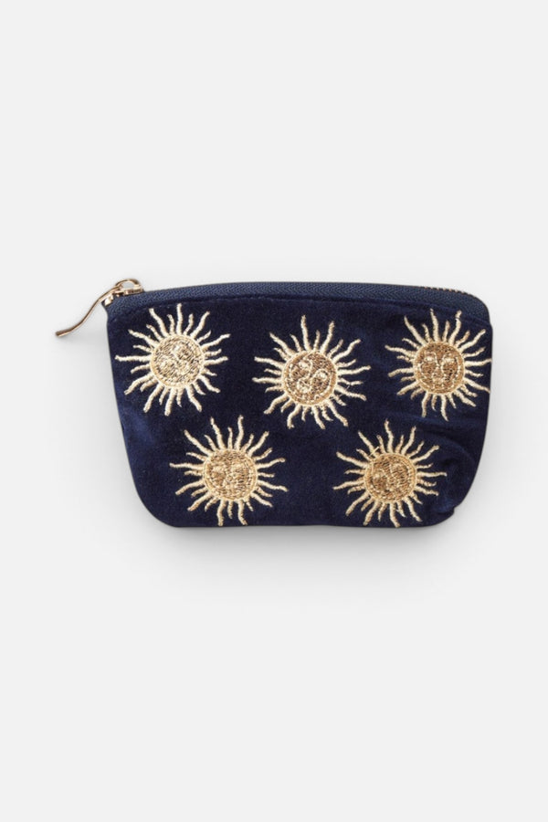 Elizabeth Scarlett Sun Goddess Coin Purse in Navy