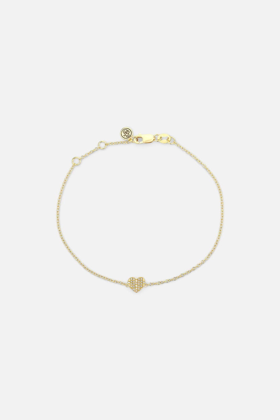 Ella Stein All Heart Chain Bracelet in Gold – front view