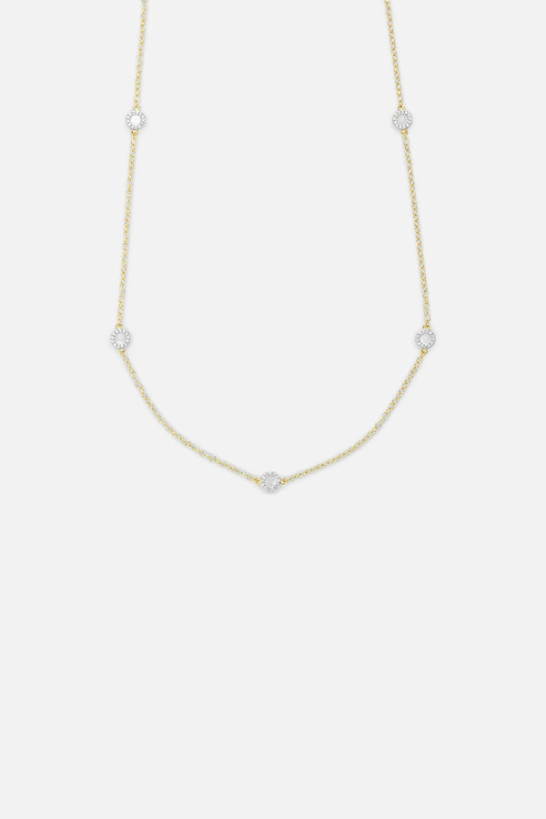 Ella Stein Circle Station Chain Necklace in Gold