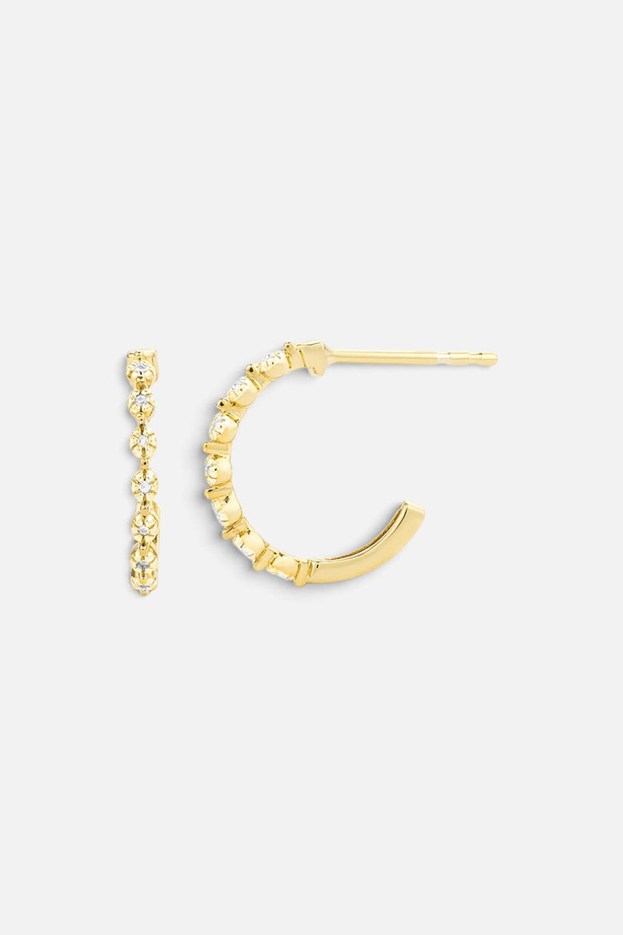 Ella Stein Classic Hoop Earrings in Gold – detail