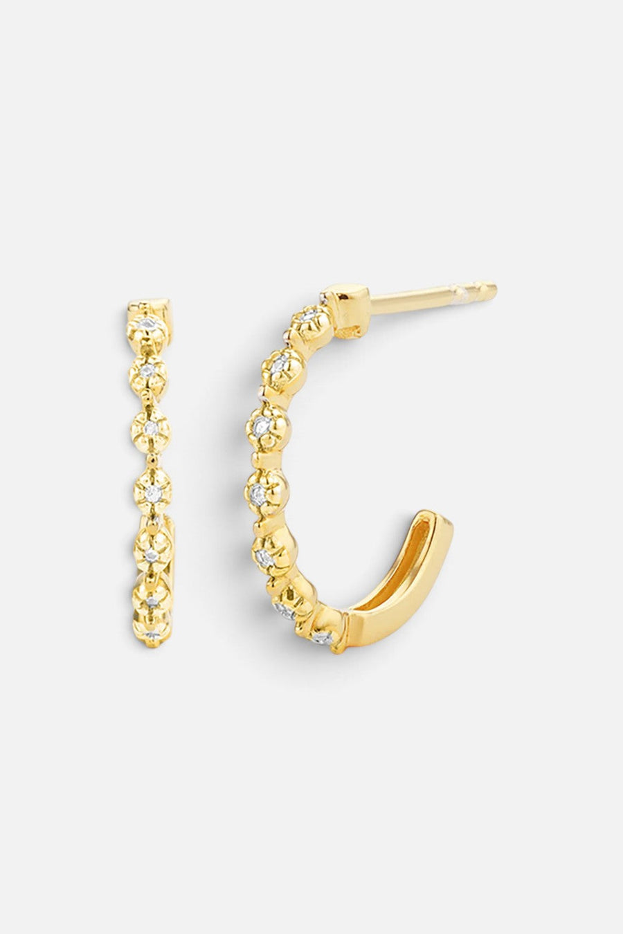 Ella Stein Classic Hoop Earrings in Gold – front view