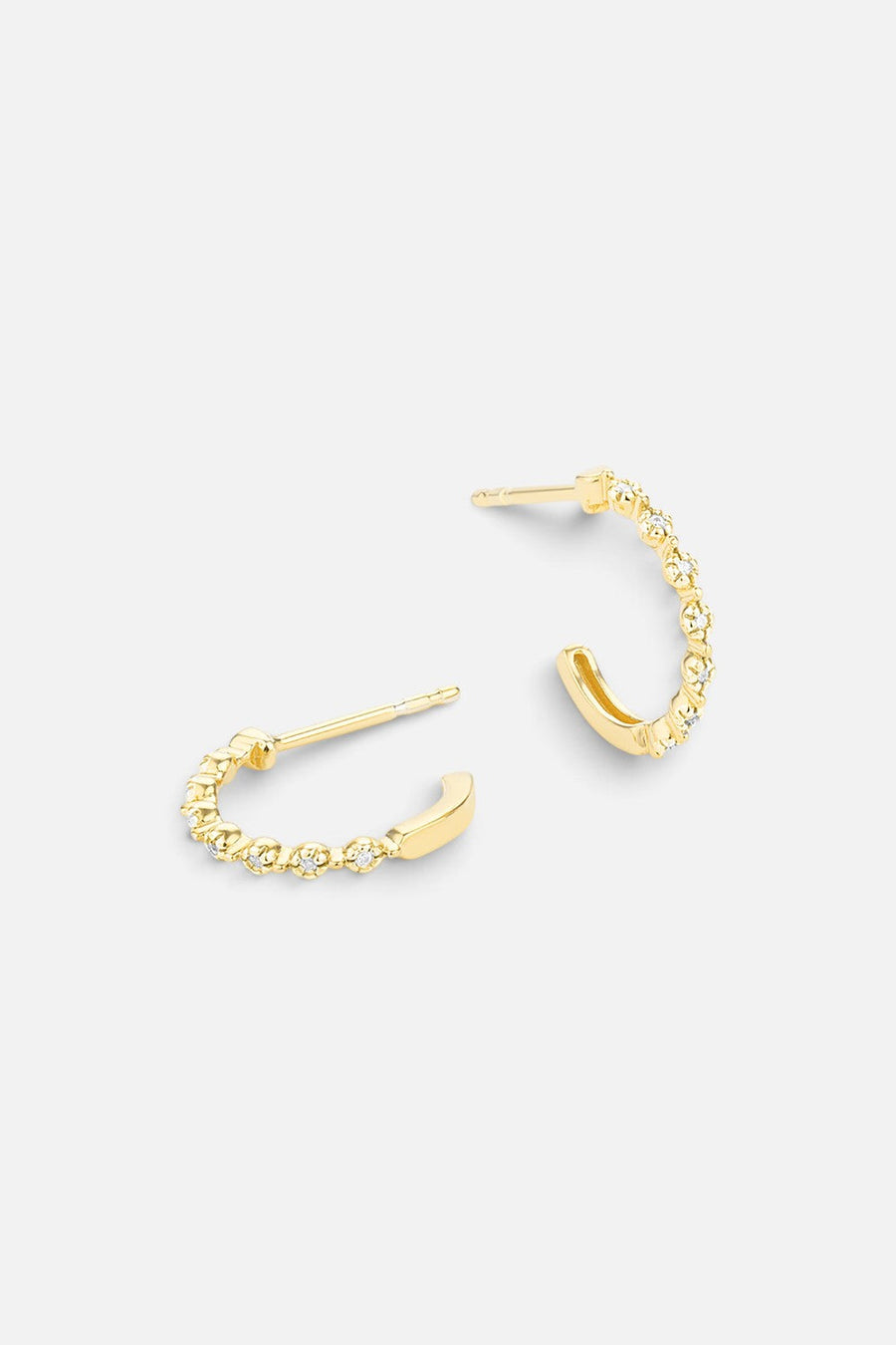 Ella Stein Classic Hoop Earrings in Gold – side view