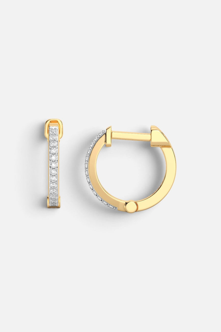 Ella Stein Classic Pave Diamond Huggie Earrings – alternate