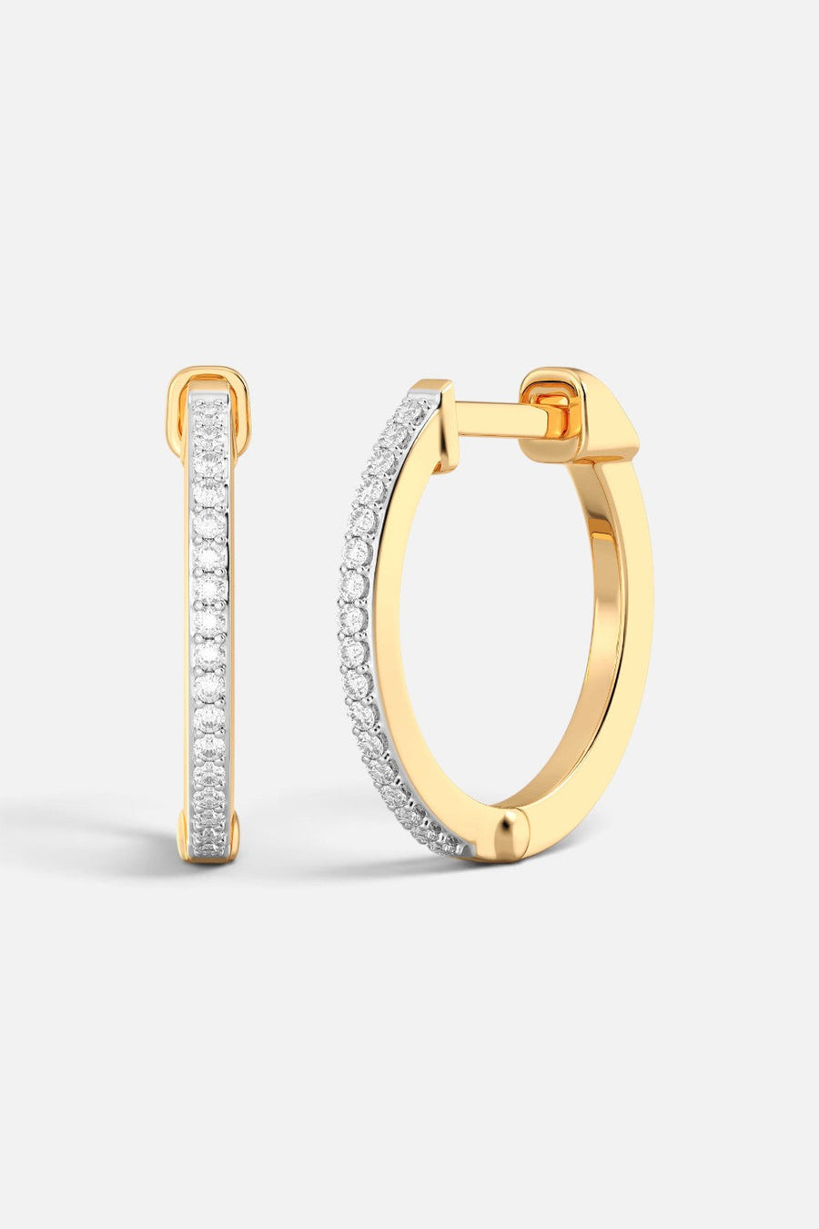Ella Stein Classic Pave Diamond Huggie Earrings – alternate