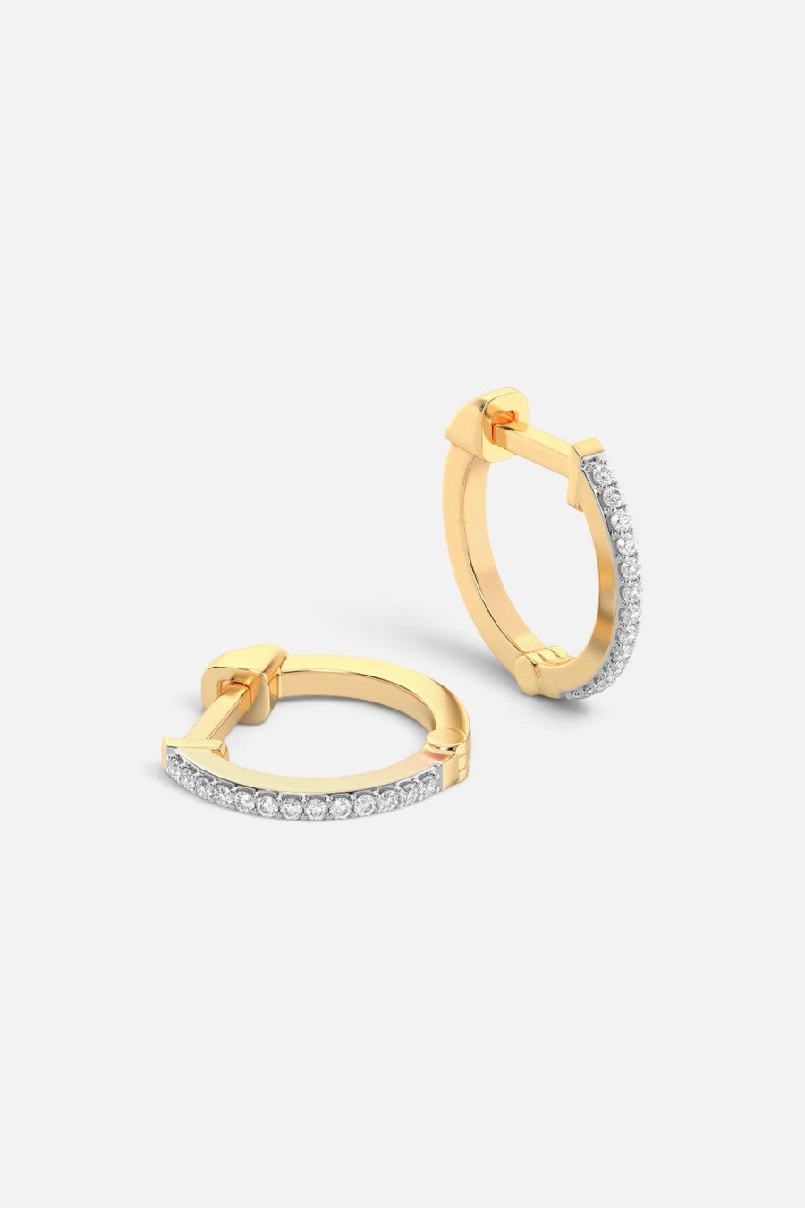 Ella Stein Classic Pave Diamond Huggie Earrings – alternate