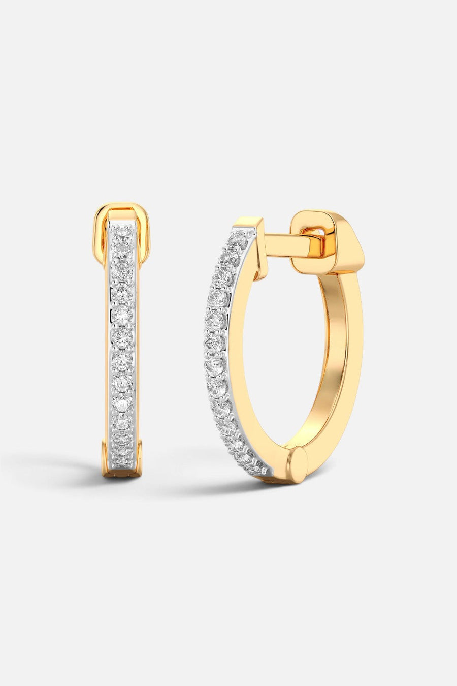 Ella Stein Classic Pave Diamond Huggie Earrings – alternate