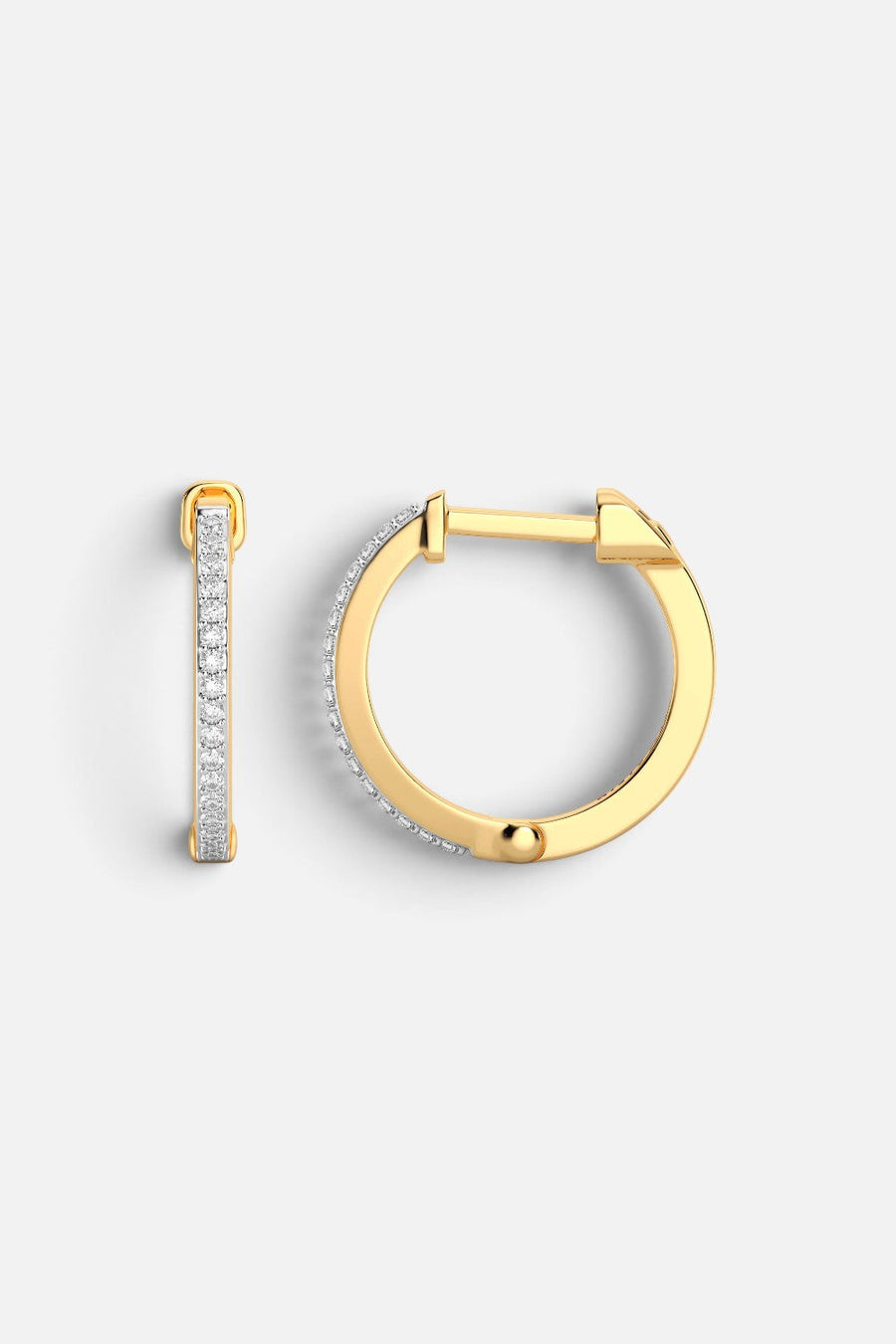 Ella Stein Classic Pave Diamond Huggie Earrings – alternate