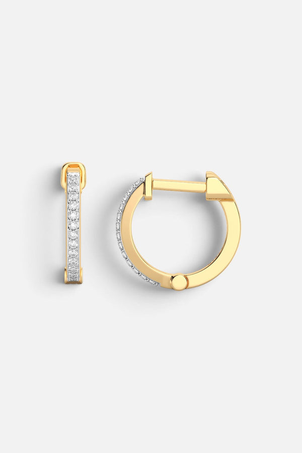 Ella Stein Classic Pave Diamond Huggie Earrings