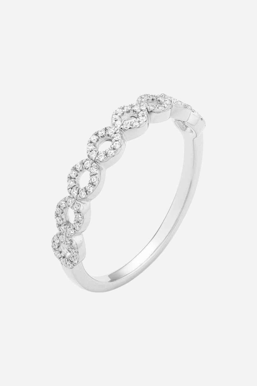 Ella Stein Connect The Circles Stackable Ring in Sterling Silver - Size 6 – front view