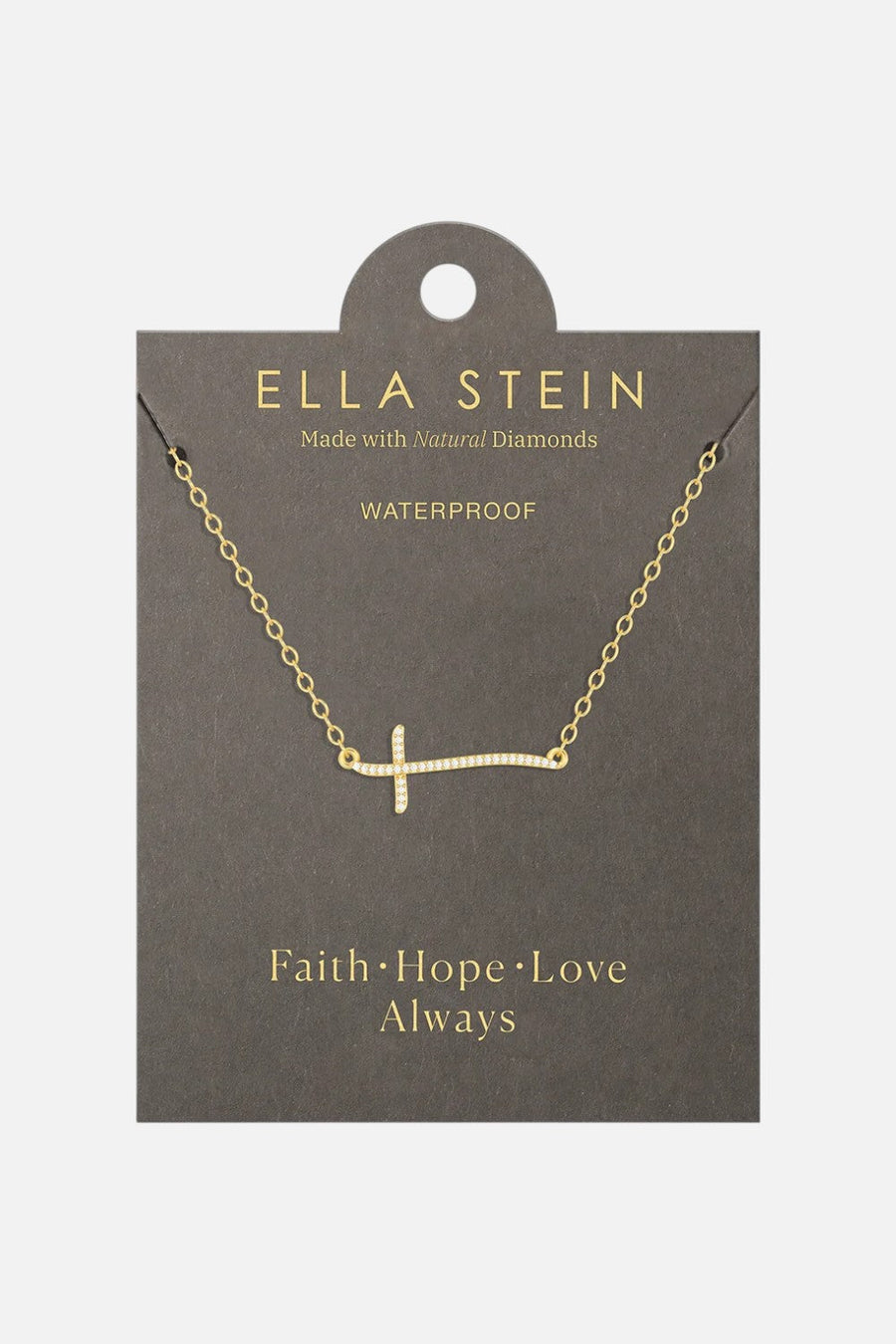 Ella Stein Criss Cross Pendant Necklace in Gold – back view