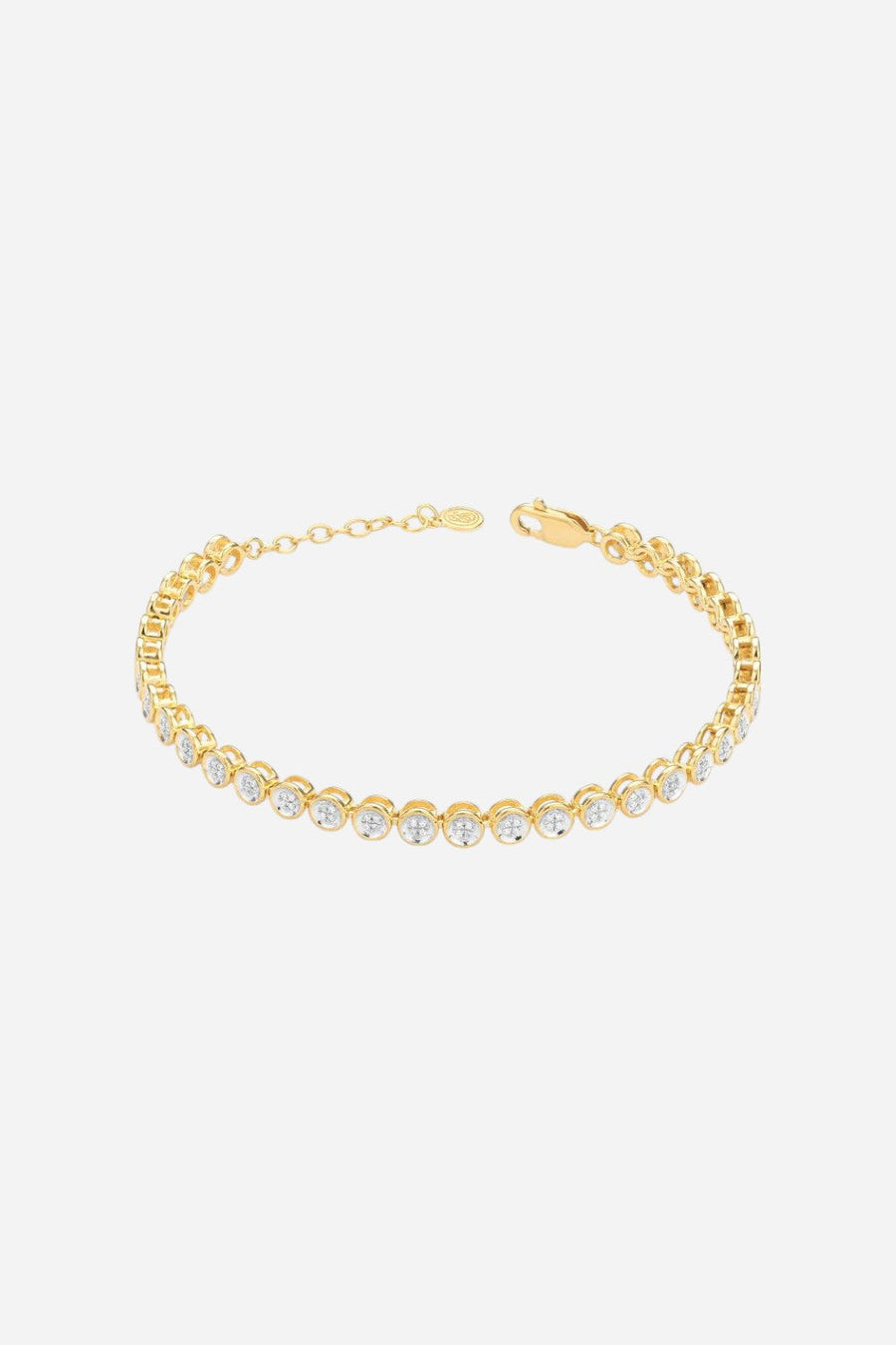 Ella Stein Diamond Essential Tennis Bracelet in Gold – back view