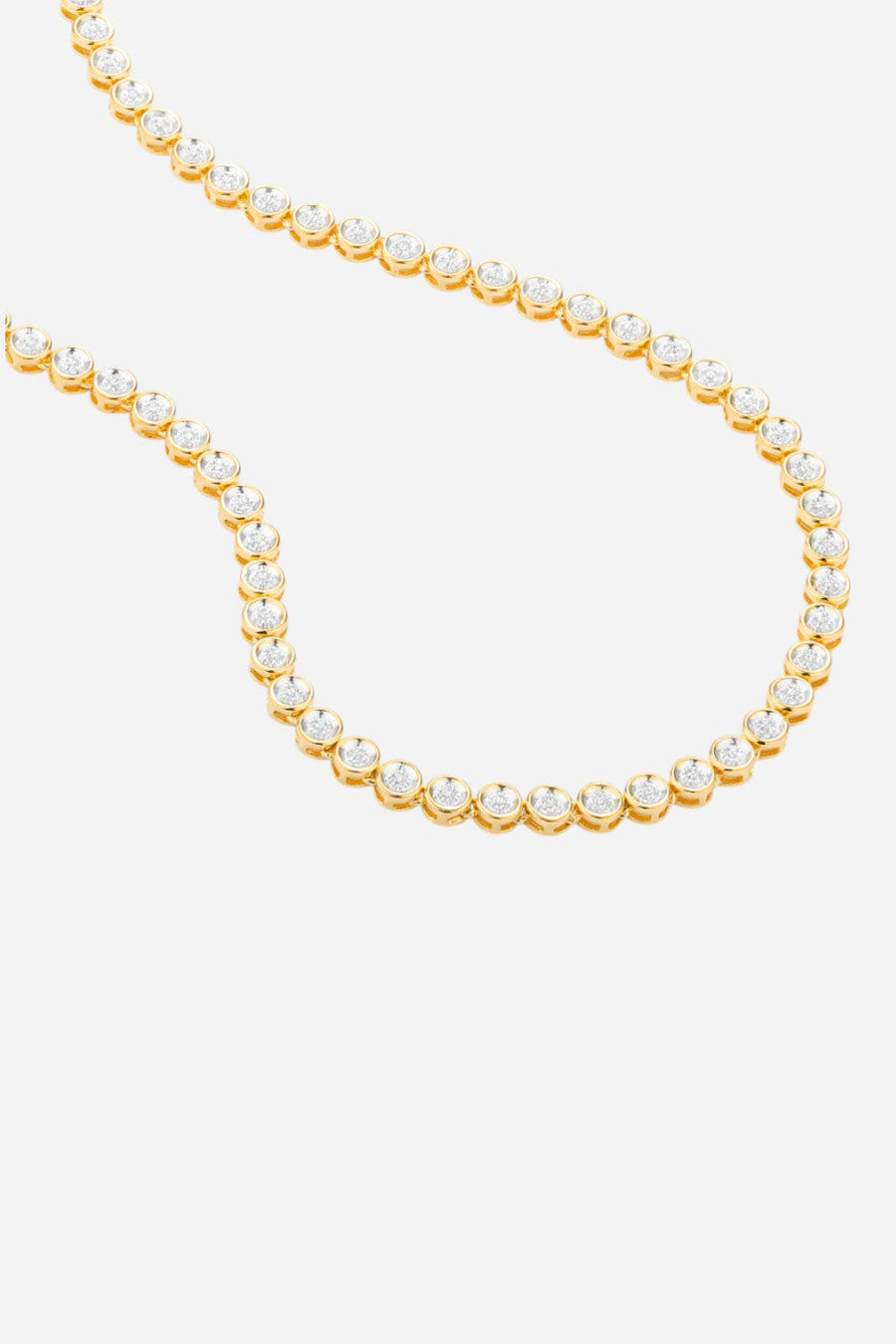 Ella Stein Diamond Essential Tennis Necklace in Gold – back view