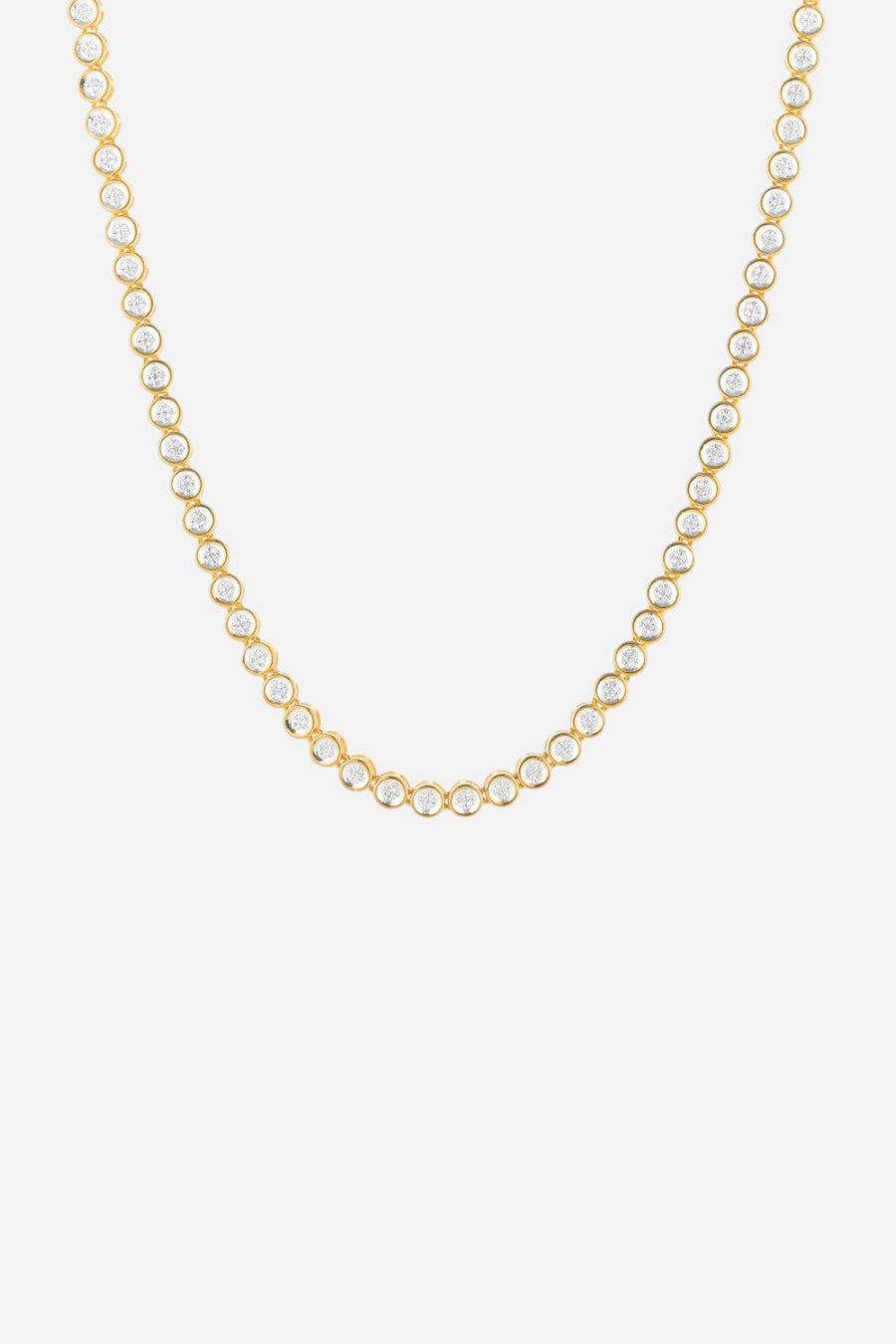 Ella Stein Diamond Essential Tennis Necklace in Gold – front view