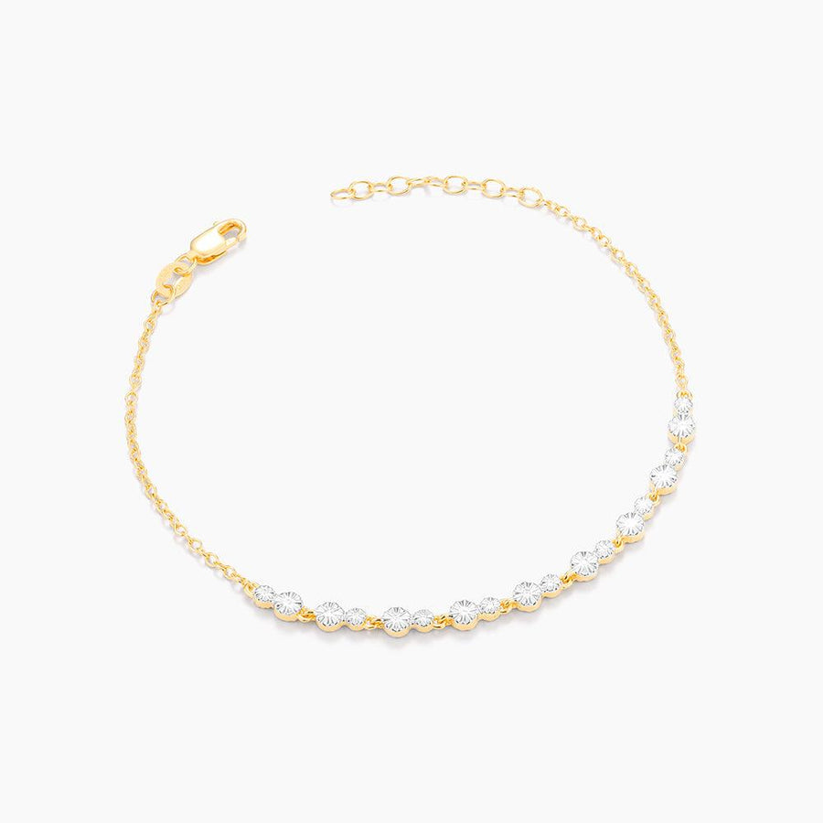 Ella Stein Dot To Dot Tennis Bracelet in Yellow Gold – back view
