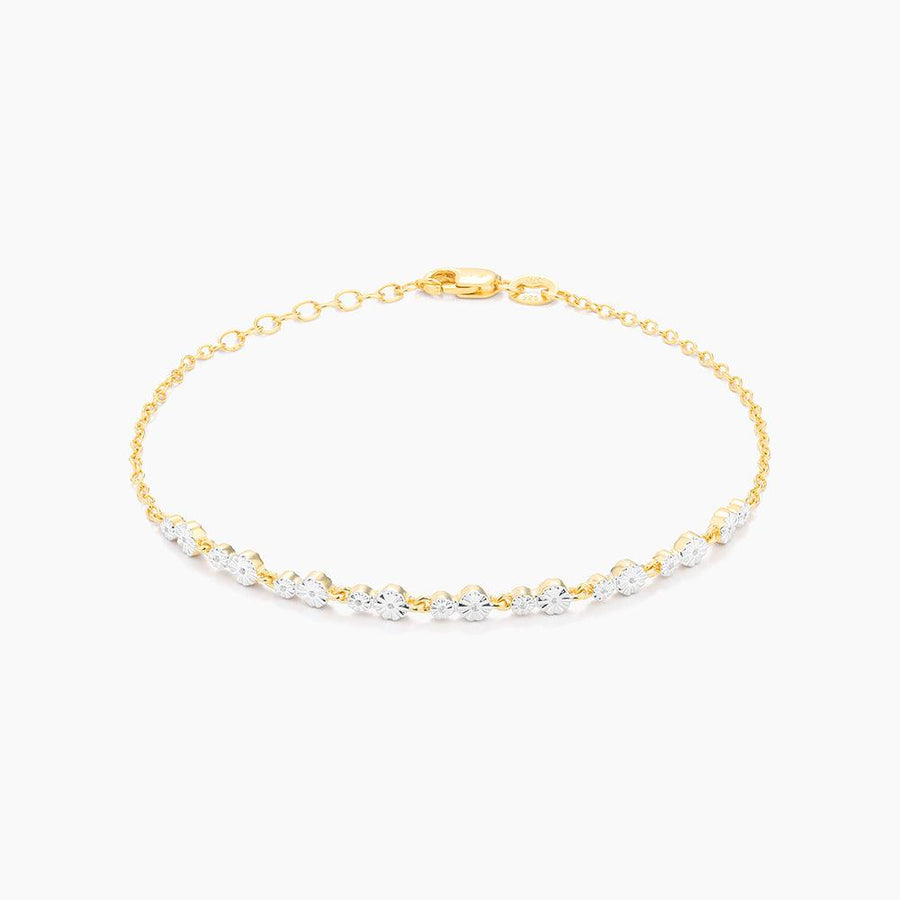 Ella Stein Dot To Dot Tennis Bracelet in Yellow Gold – detail