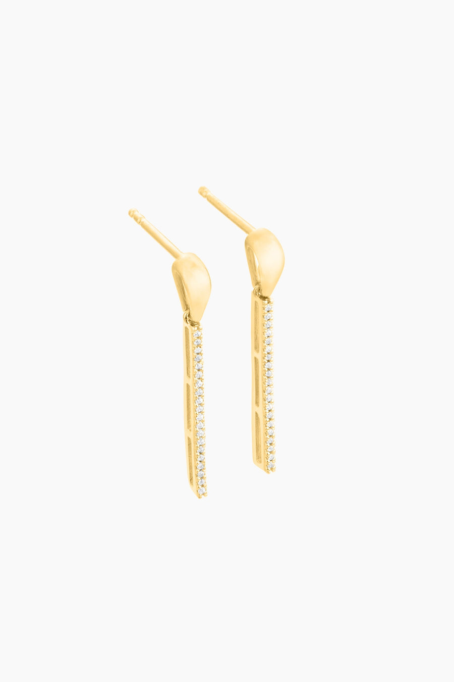 Ella Stein Drop The Mic Earrings in Gold – alternate