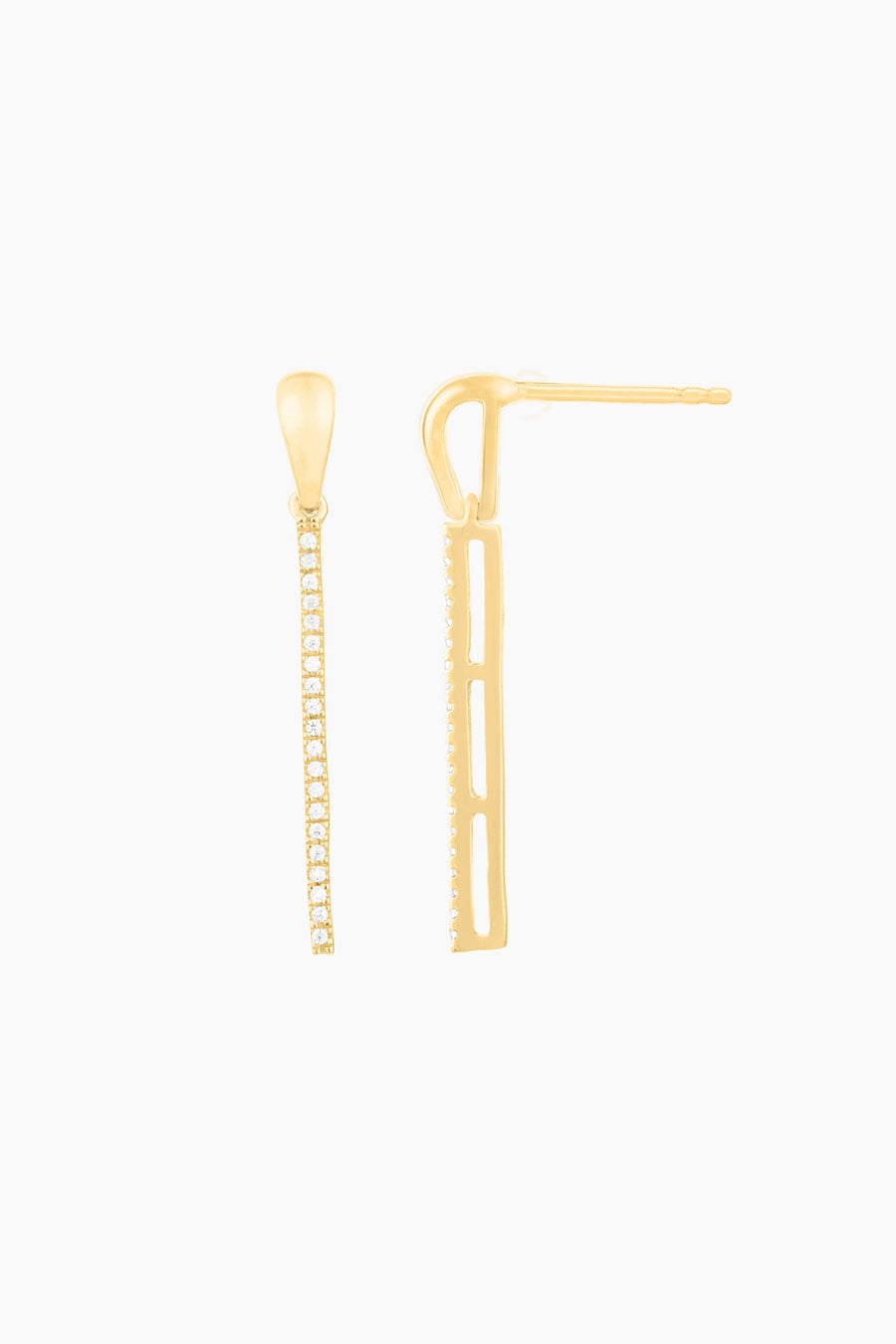 Ella Stein Drop The Mic Earrings in Gold – alternate