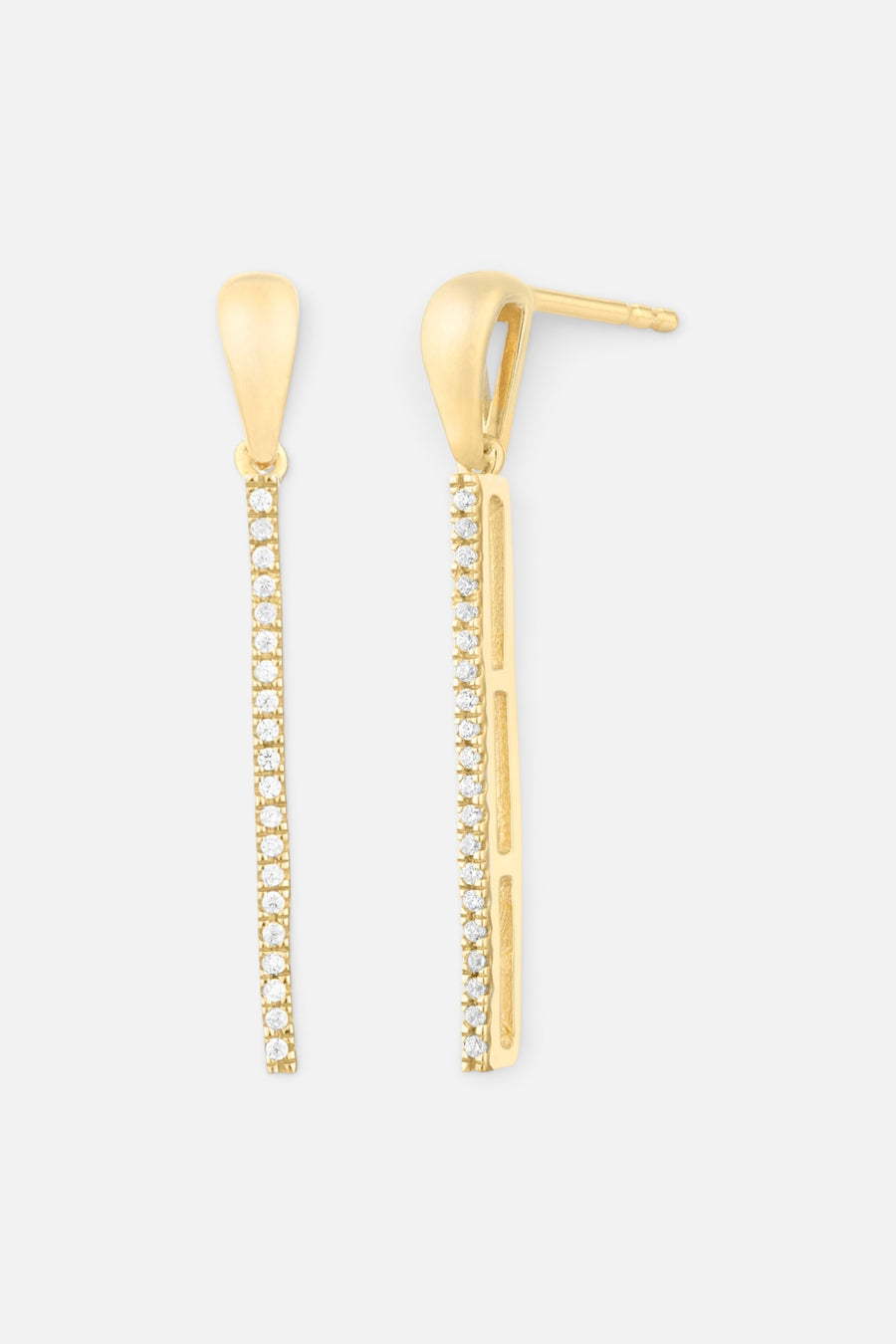 Ella Stein Drop The Mic Earrings in Gold – front view