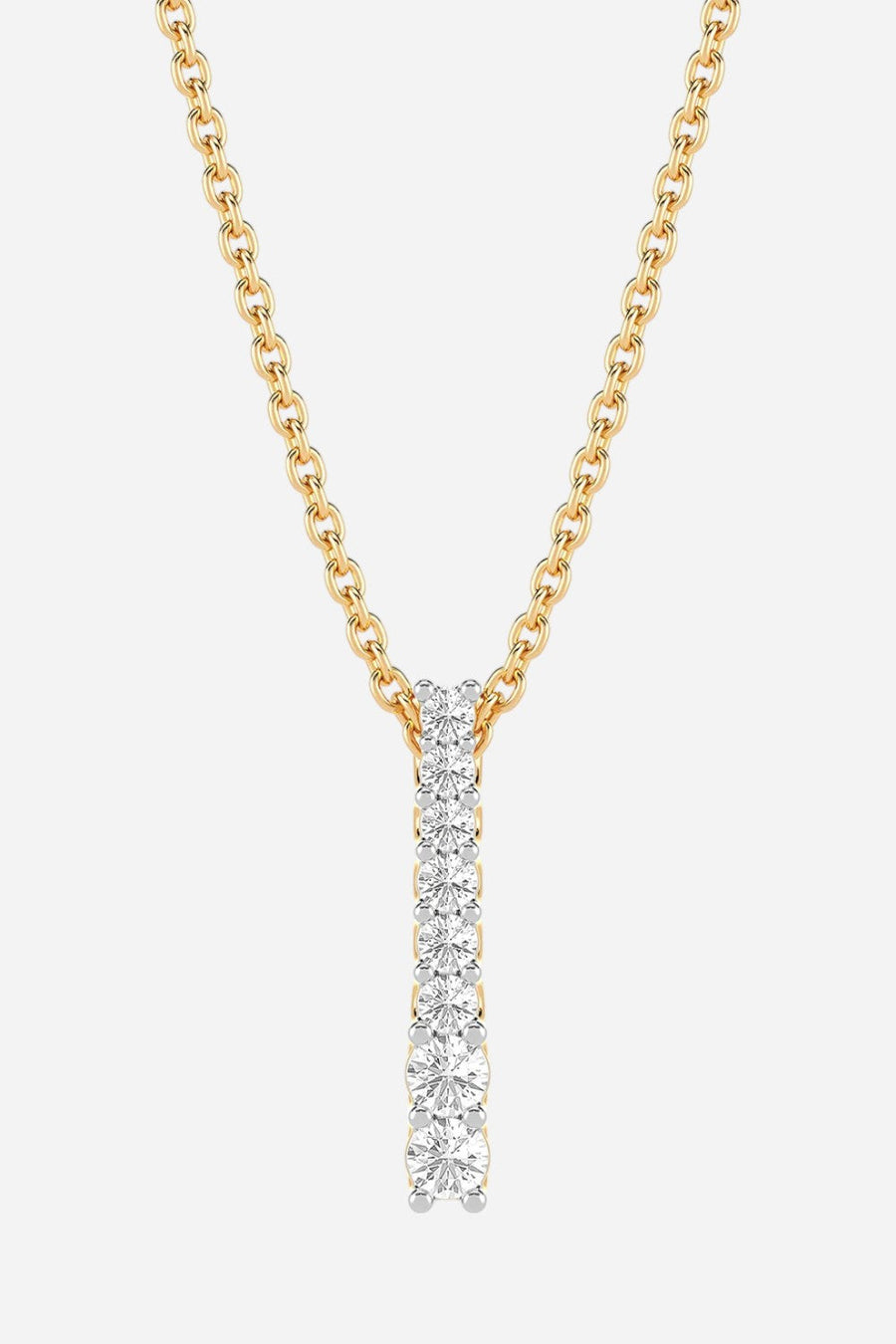 Ella Stein Lab-Grown Ascent Bar Pendant Necklace – front view