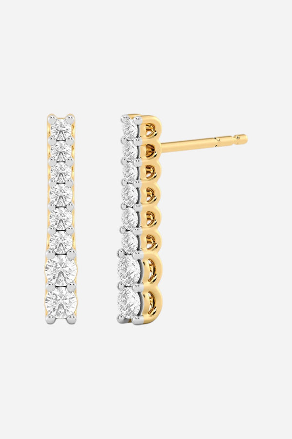 Ella Stein Lab-Grown Ascent Bar Stud Earrings