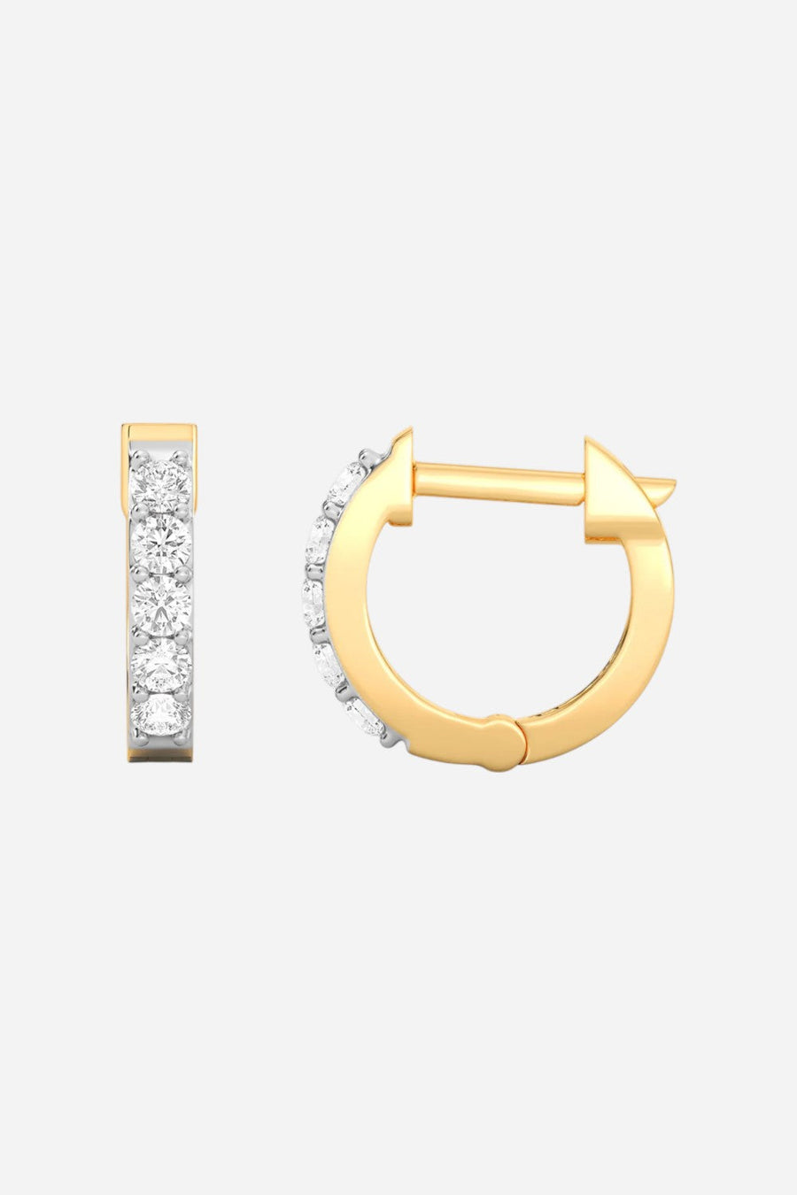 Ella Stein Lab-Grown Gladiator Hoop Earrings – back view