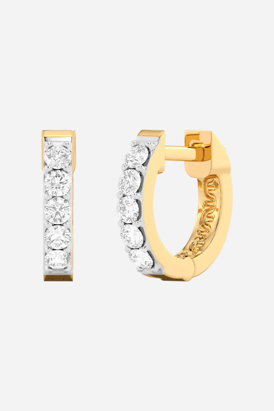 Ella Stein Lab-Grown Gladiator Hoop Earrings – front view
