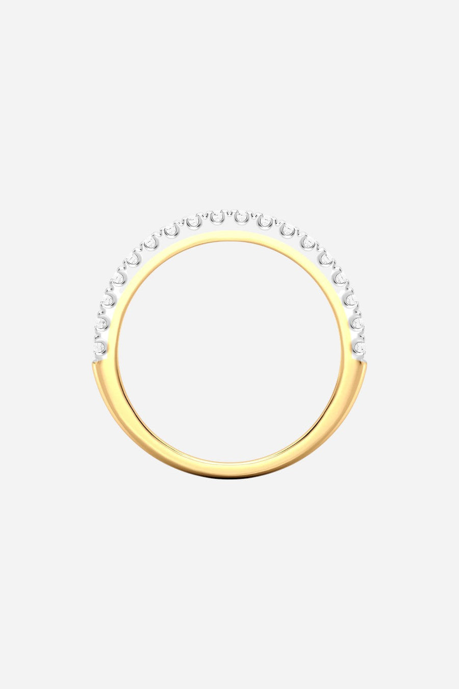Ella Stein Lab-Grown Golden Harmony Eternity Ring in Gold – back view
