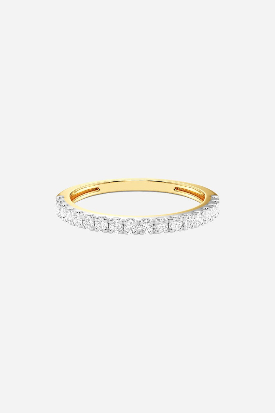 Ella Stein Lab-Grown Golden Harmony Eternity Ring in Gold – detail