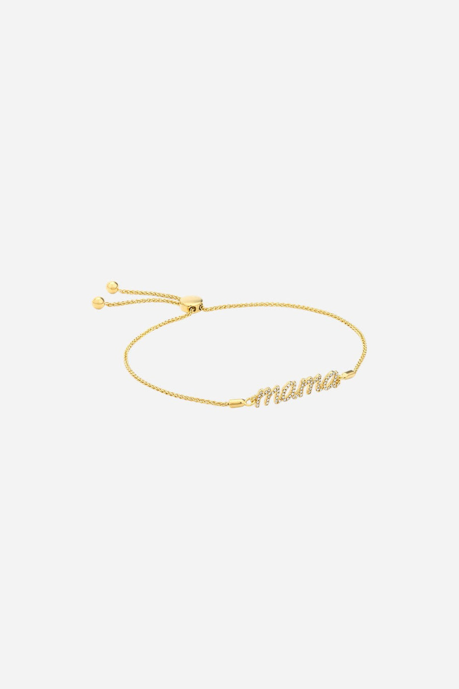 Ella Stein Love You Mama Bolo Bracelet in Gold – back view