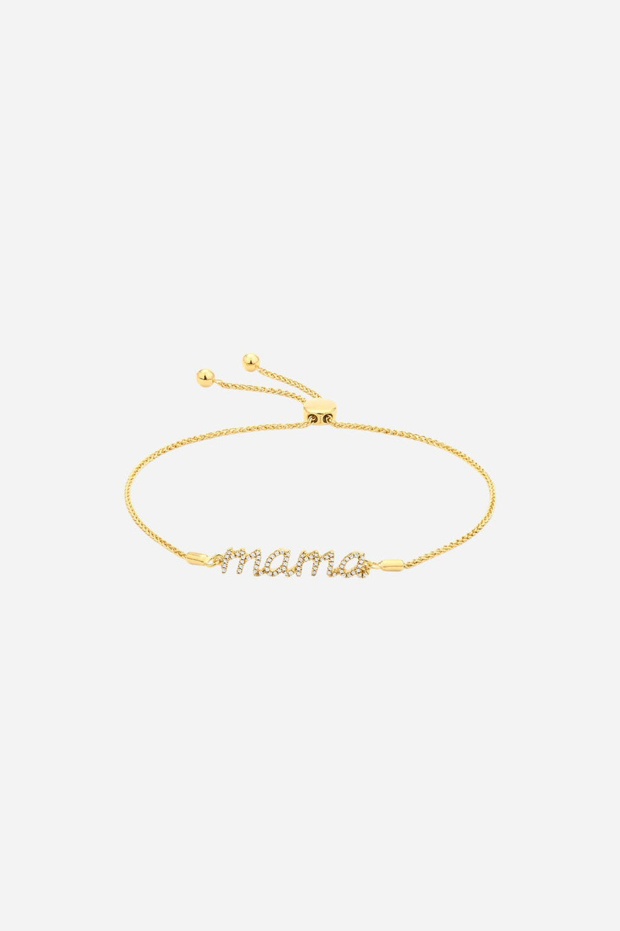 Ella Stein Love You Mama Bolo Bracelet in Gold – side view