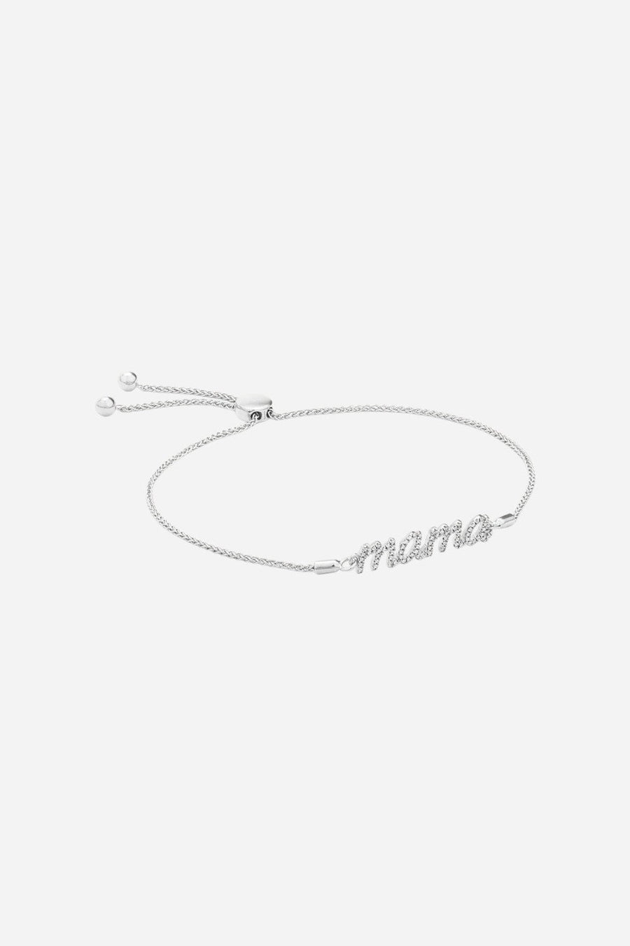 Ella Stein Love You Mama Bolo Bracelet in Sterling Silver – back view