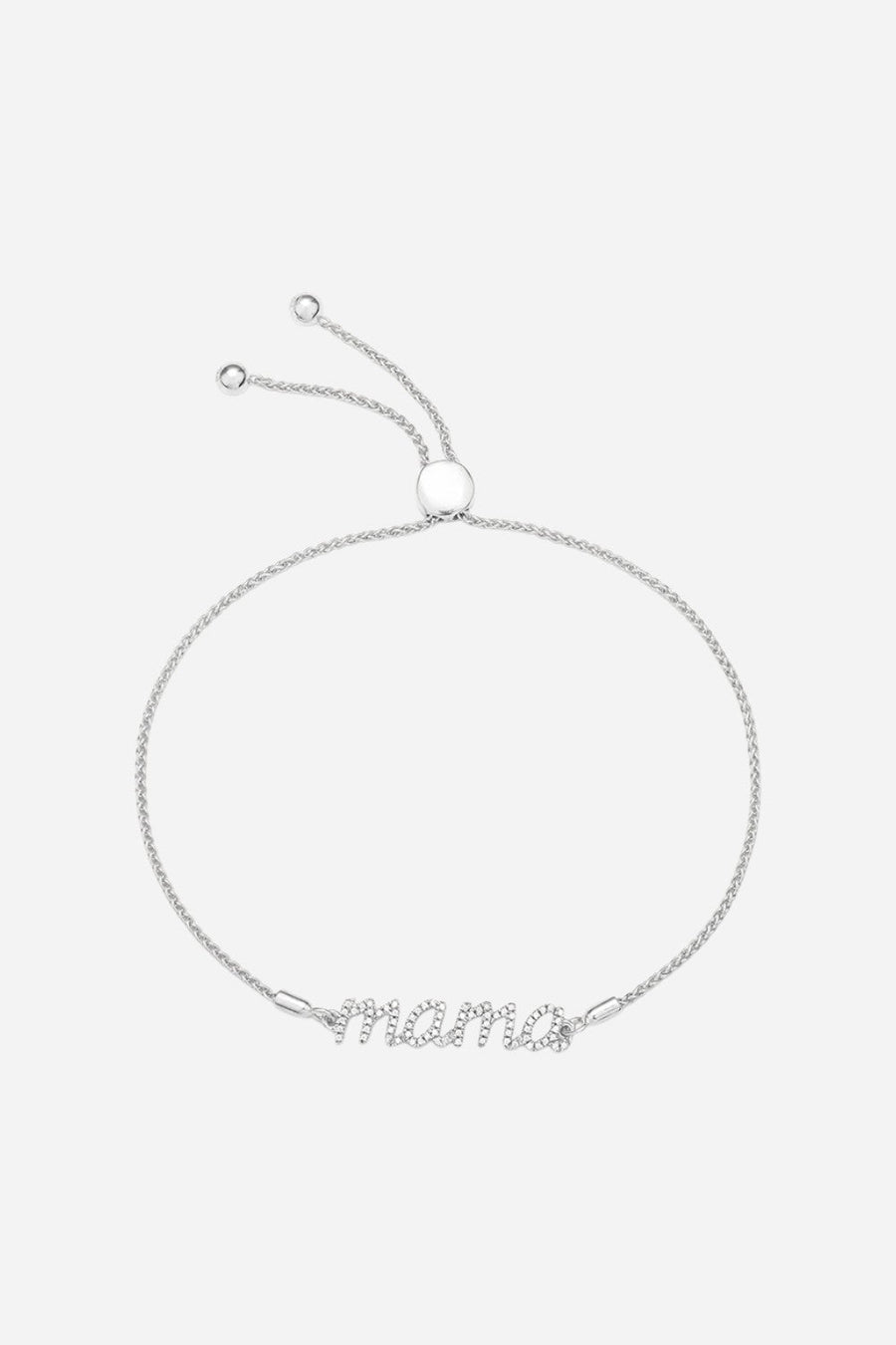 Ella Stein Love You Mama Bolo Bracelet in Sterling Silver – front view
