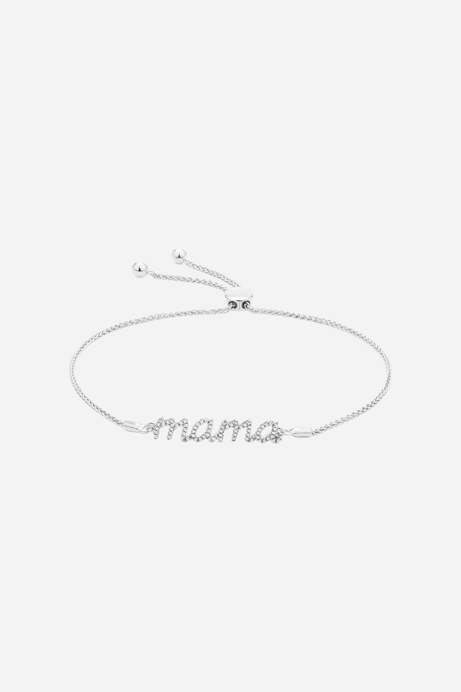 Ella Stein Love You Mama Bolo Bracelet in Sterling Silver – side view