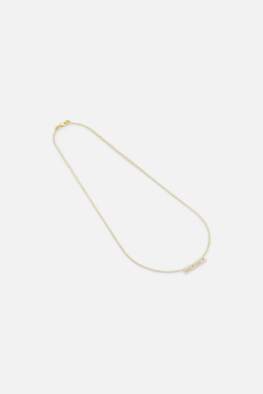 Ella Stein Love You Mama Pendant Necklace in Gold – detail