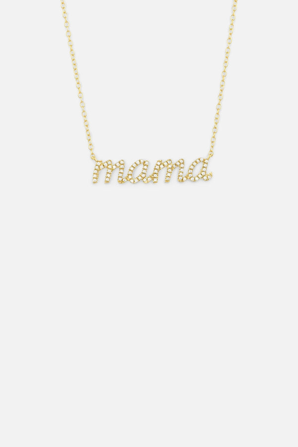 Ella Stein Love You Mama Pendant Necklace in Gold