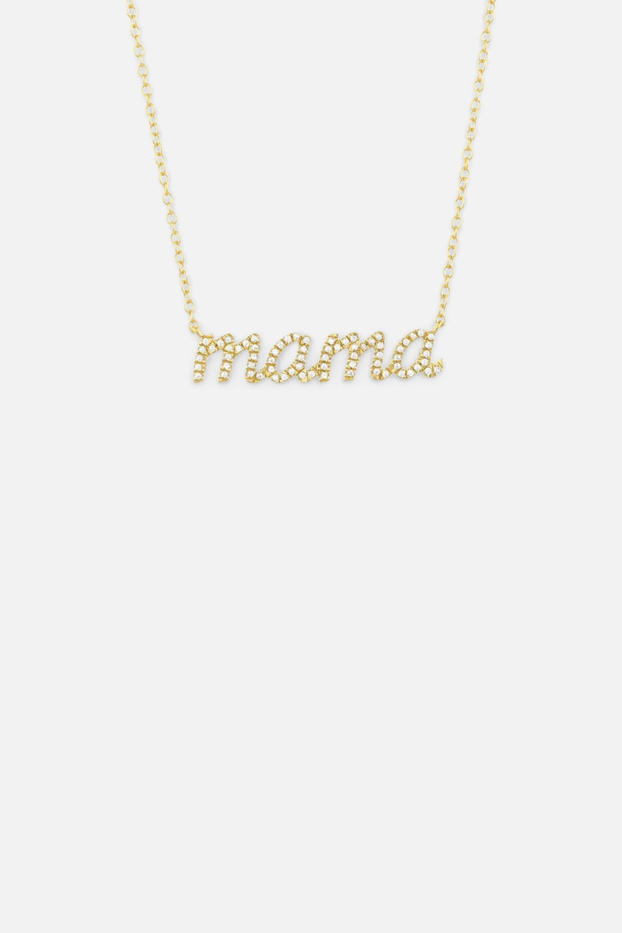 Ella Stein Love You Mama Pendant Necklace in Gold – front view