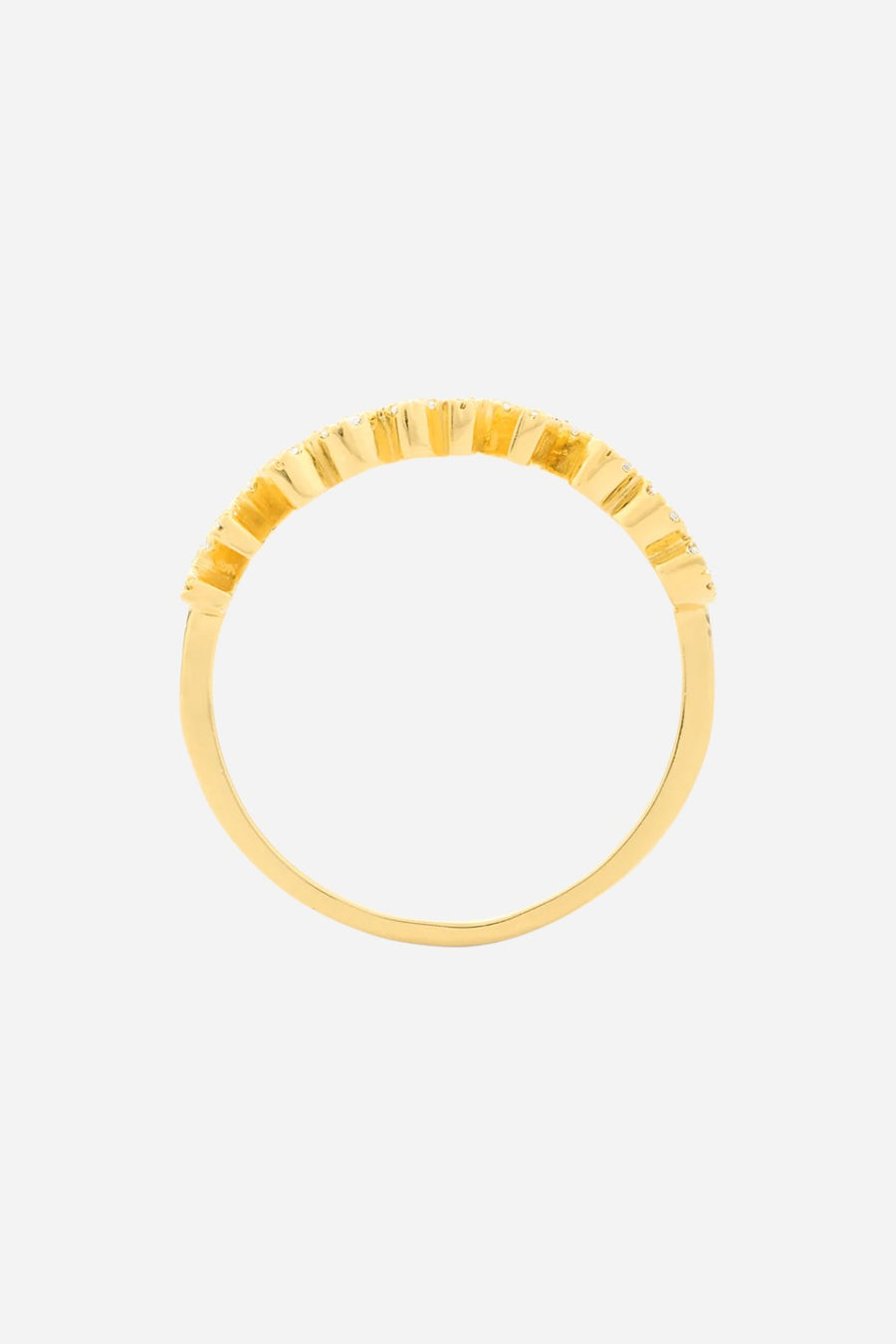 Ella Stein Love You Mama Statement Ring in Gold – back view